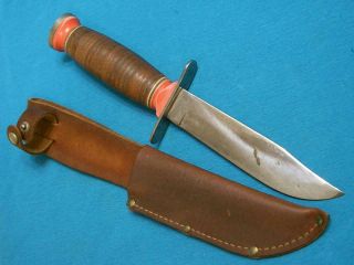 Vintage Schrade Walden Ny Usa H15 " Bowie Hunter " Skinning Survival Knife Knives