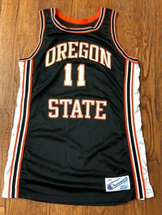 Vintage 1980s Oregon State Beavers Game College Basketball Jersey Worn 11