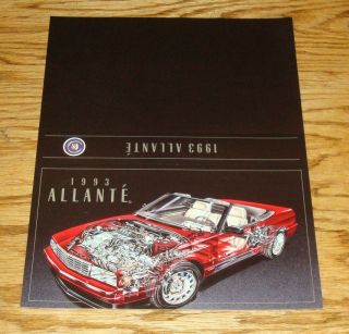 1993 Cadillac Allante Sales Sheet Brochure 93