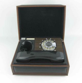 Vintage Retro Deco - Tel Rotary Telephone Chest Executive Leather