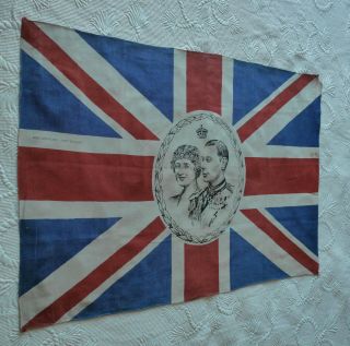Handsome Ww2 Era Vintage British Union Jack Flag Old