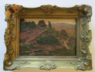 Antique Old Master Impressionist Painting Landscape Russian? Mystery Artist