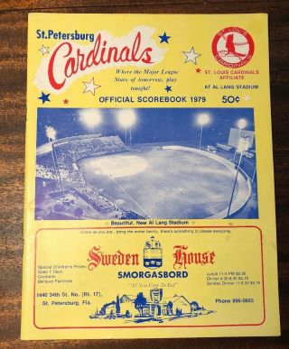 1979 Saint Louis Cardinals Minor League Baseball Program Keith Hernandez Mlb Hof