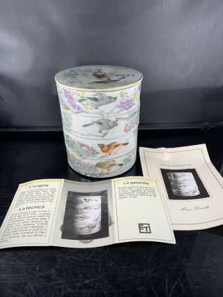 Antique Chinese Porcelain Famille Rose Food Jar 19/20th Century With Certific
