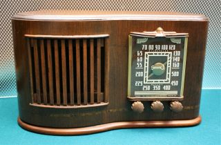 Vintage Old Antique Sonora Wood Radio,  Ingraham Cabinet,  1946,  Restored,  Great