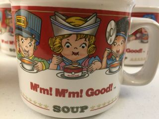 Set of 5 Vintage Campbell ' s Soup Co Mugs 1997 M ' m M ' m Good 2