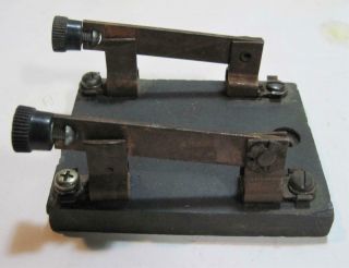 Vintage Electrical Knife Switch On Slate Base 3 " X 3 7/8 " Steampunk