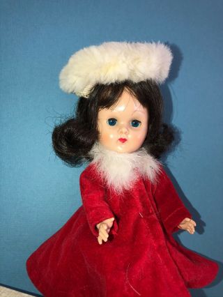 Vintage Vogue Ginny Doll going on Holiday Vacation in her Velvet Tagged Coat 2