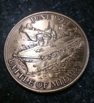 Vintage Navy Battle Of Midway Challenge Coin