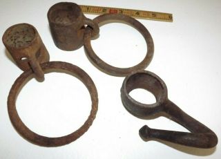 Vintage Single Tree Horse Mule Oxen Harness Yoke Parts Rings Primitive Hardware