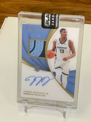 2018 - 19 Panini Immaculate Jaren Jackson Jr.  Rookie Patch Autograph Rpa /99 Wow