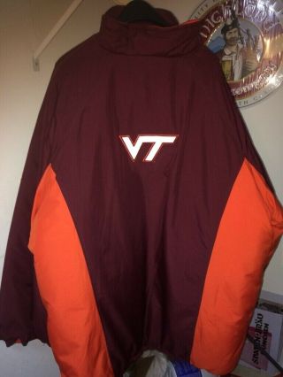 Virginia Tech Hokies Game Worn Football Sideline Reversible Coat Jacket 4xl