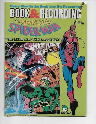 Vintage 1981 The Spider - Man Comic Book And Record Set.