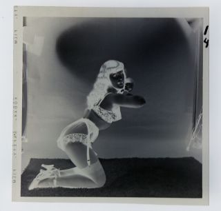 Bettie Page 1954 Camera Negative Photograph Bunny Yeager Garters And Stockings 3