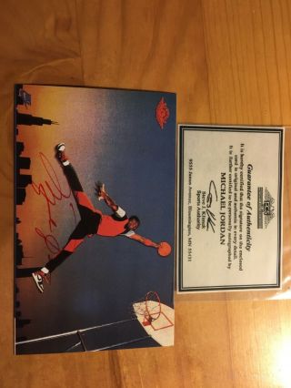 1985 Nike Michael Jordan Hand Signed Promotion Card With