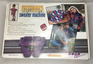Vintage Ultimate Sweater Machine By Bond America Knitting Machine Euc No Vhs