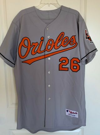 Mlb Baltimore Orioles Brook Fordyce 26 Majestic Team - Issued Road Jersey (sz 46)