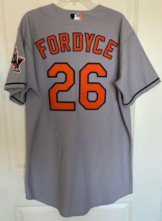 MLB Baltimore Orioles BROOK FORDYCE 26 Majestic Team - Issued Road Jersey (Sz 46) 2