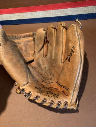 Vintage Mickey Mantle Rawlings Baseball Glove Triple Crown Winner Mm9 Left Hand