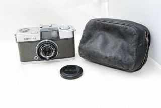 (6444) Vtg Olympus Pen Half Film Camera With 28mm F3.  5 Lens From Japan,  Exc,
