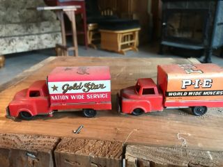 Vintage Gold Star Service Truck Tin Toy Japan Vtg P I E Moverscollectible