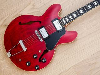 1975 Greco Sa - 550 Vintage Semi - Hollowbody Guitar Cherry 335 Japan Fujigen W/gb