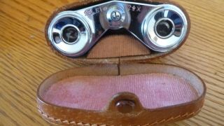Vintage Selsi 2.  5 Japan Binocular Opera Glasses W/leather Case