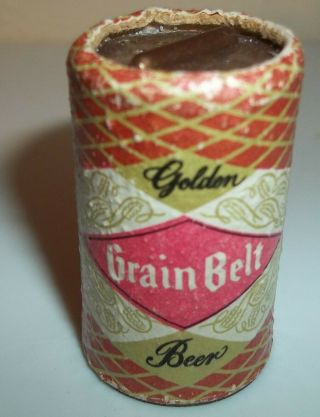 Vintage 1950s Grain Belt Beer Disposable Salt Shaker Not Hamms Beer