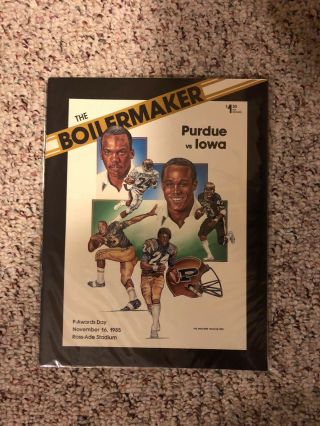 1985 Purdue Boilermakers Vs Iowa Hawkeyes Football Program Ross Ade Stadium