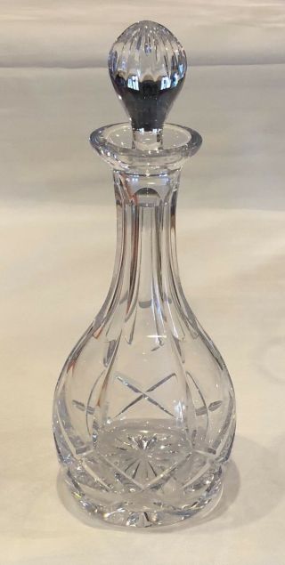 Vintage Atlantis Cut Crystal Glass Liquor Wine Decanter Stopper Diamond Vertical
