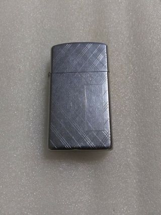 Vintage Silver Tone Slim Zippo Lighter Made In Usa 