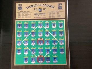 1985 Kansas City Royals World Champion Plaque