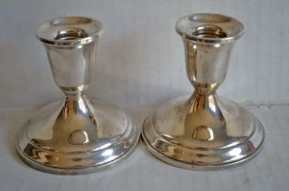 Vintage Pair Towle Sterling Silver Candle Holders Weighted Candlesticks 701