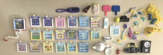 40,  Vintage Ally Interactive Doll Accessories Clips Books Tea Set