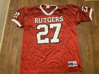 Ray Rice Rutgers Scarlet Knights Vintage Majestic Ncaa Football Jersey Mens Xl