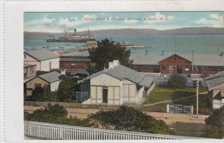 Vintage Postcard Town Jetty And Railway Station Albany Western Australia 1908