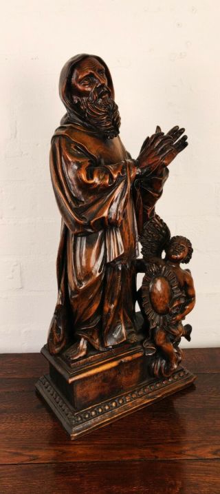 17th Century Carved Figure Of A Saint 2