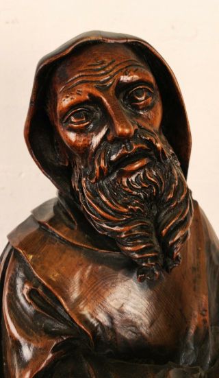 17th Century Carved Figure Of A Saint 3