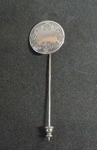 Vintage S Kirk & Son Sterling Silver 925 Ascot Tie Cravat Lapel Stick Pin Signed