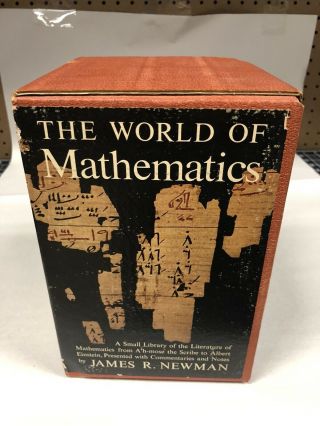 The World Of Mathematics James Newman 4 vol set in case First Printing 1956 2