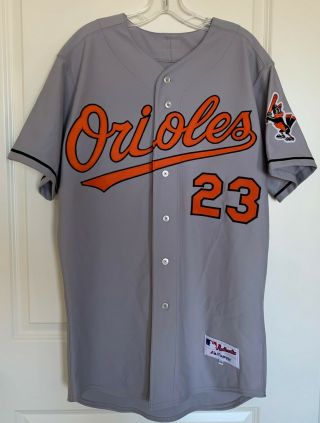 Mlb Baltimore Orioles David Segui 23 Majestic Team - Issued Road Jersey (size 44)