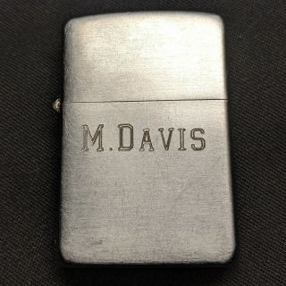 Vintage Lighter Zippo 1950’s Pat.  2517191 M.  Davis Engraved