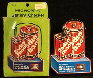 Vintage Radio Shack Micronta Battery Checker For 1.  5 & 9 Volt Batteries