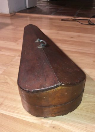 Antique Wooden 4/4 Violin Coffin Case Top Loading Old Luthier Built C 1800’s