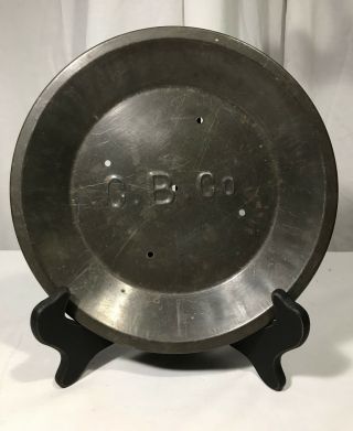Vintage C.  B.  Co Pie Pan Tin Embossed 9 1/2 " Plate