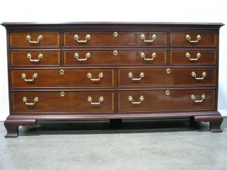 Chippendale Councill Craftsman 10 - Drawer Mahogany Dresser;