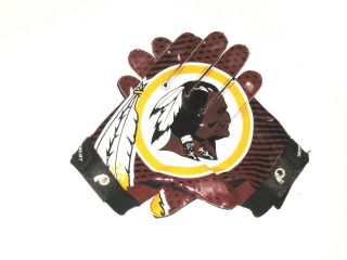 Darrel Young Game Worn Signed Washington Redskins Team Logo Nike Vapor Gloves