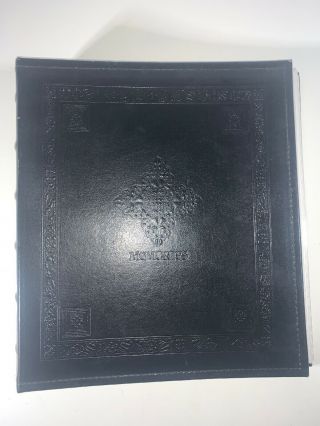 Vintage Leather Magnetic Photo 8x10 Album 80 Archival Pages Made In Usa Nwot