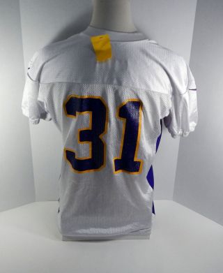 2012 Minnesota Vikings 31 Game Issued White Practice Jersey