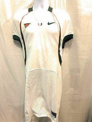 Miami Hurricanes Authentic Game Team Issued Nike Authentic On Field Jersey White
